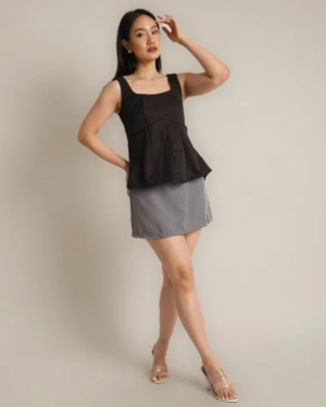 1 RYLENE ELENA Skirt Semiwool Polos β Rok Mini Wanita Basic A-Line Casual