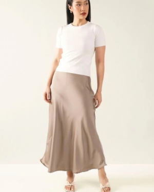 1 RYLENE RAYE Satin Silk Long Skirt | Rok Panjang Satin Silk Elegan Wanita