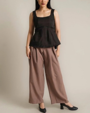 RYLENE ELENA Long Pants Semiwool Polos – Celana Panjang Wanita Wide Leg High Waist