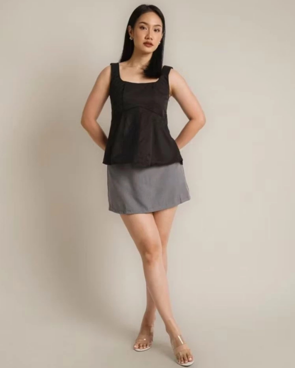 2 RYLENE ELENA Skirt Semiwool Polos – Rok Mini Wanita Basic A-Line Casual