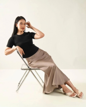 3 RYLENE EVE Basic Knit Short Sleeve Top | Atasan Wanita Lengan Pendek Basic Casual