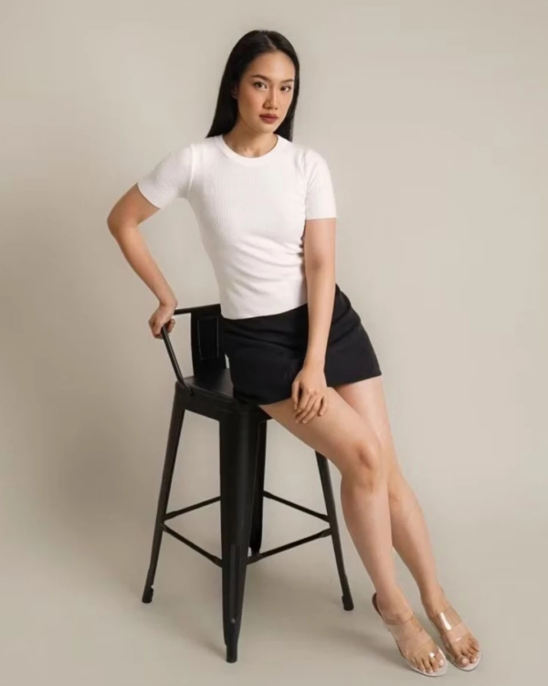 3 RYLENE ELENA Skirt Semiwool Polos – Rok Mini Wanita Basic A-Line Casual