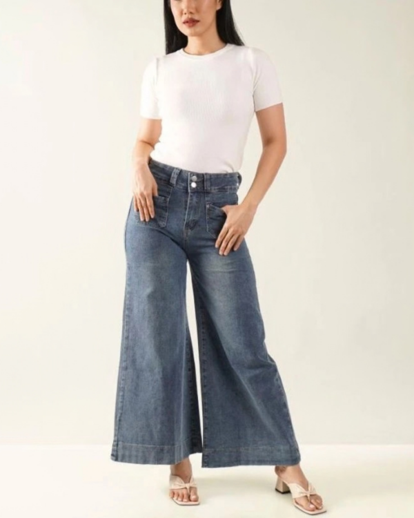 4 RYLENE EMILY Wide Leg Culotte | Celana Jeans