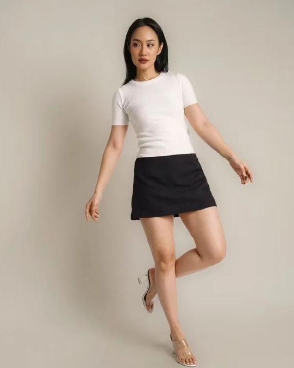 4 RYLENE ELENA Skirt Semiwool Polos – Rok Mini Wanita Basic A-Line Casual