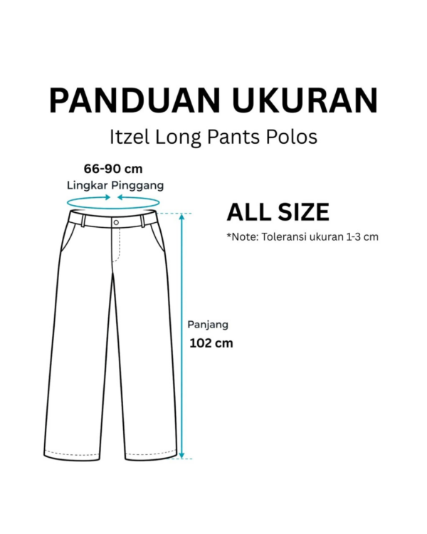 RYLENE ITZEL Long Pants Polos – Celana Panjang Wanita High Waist Basic Casual