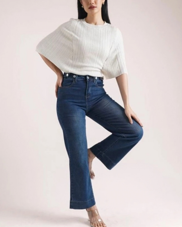 5 RYLENE HALSEY Straight Long Jeans Denim | Celana Jeans Casual Wanita High Waist