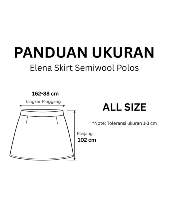 5 RYLENE ELENA Skirt Semiwool Polos – Rok Mini Wanita Basic A-Line Casual