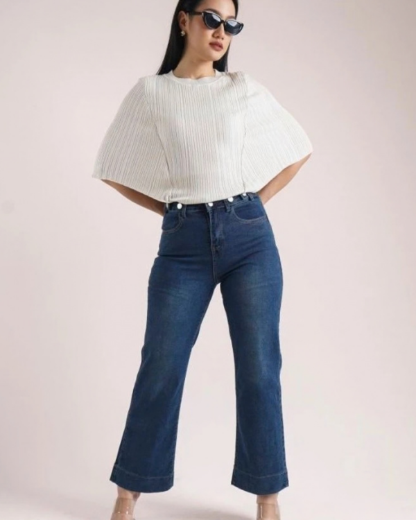 6 RYLENE HALSEY Straight Long Jeans Denim | Celana Jeans Casual Wanita High Waist
