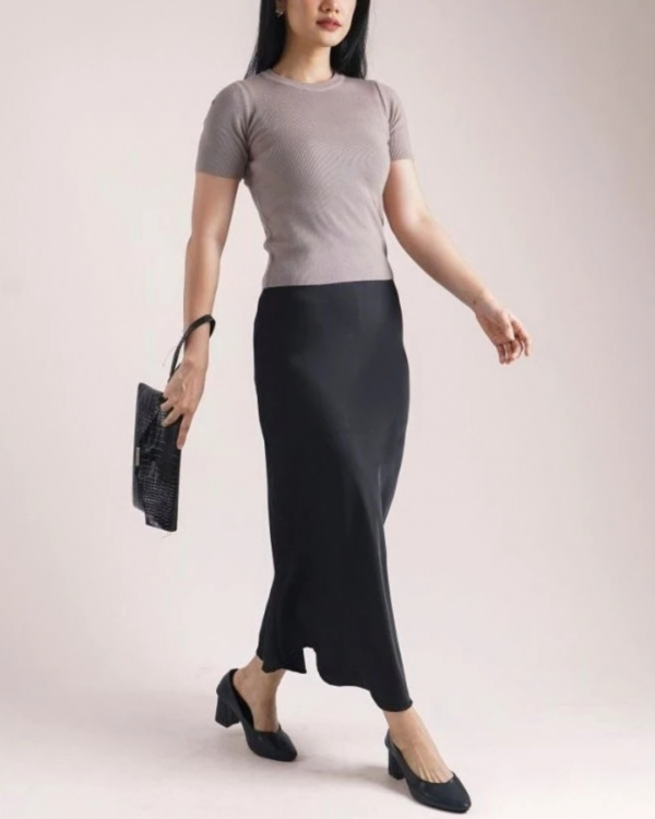 6 RYLENE RAYE Satin Silk Long Skirt | Rok Panjang Satin Silk Elegan Wanita