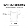 RYLENE LUNA Square Neck Peplum Top – Atasan Wanita Peplum Tanpa Lengan Basic Elegan